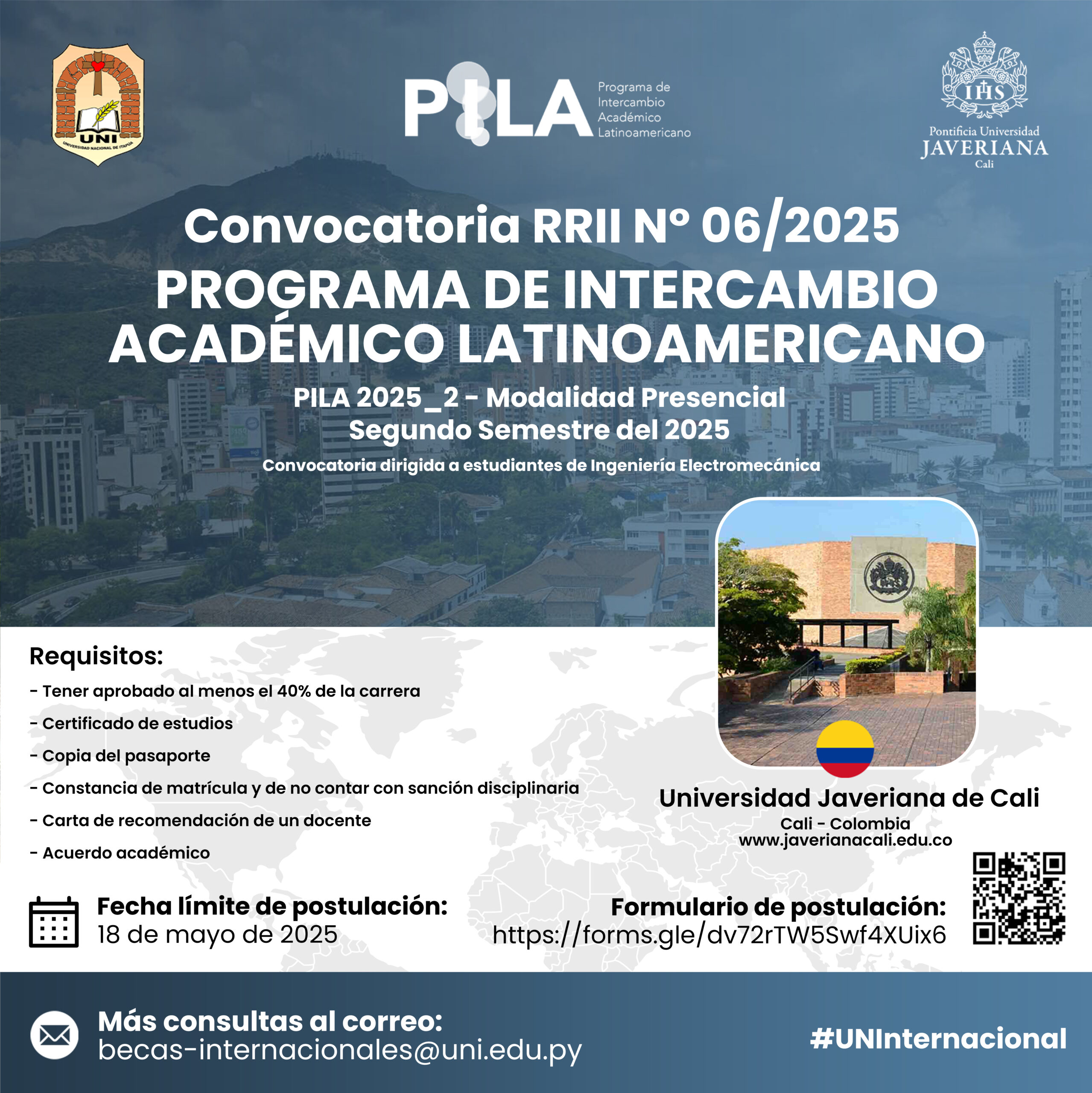 Convocatoria Cali Colombia